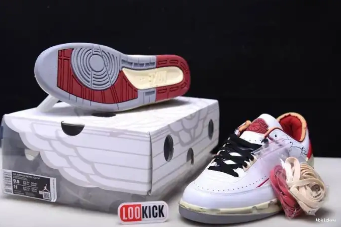 Cheap TBK SP Retro Off-White Red Jordan 2 DJ4375-106 White Low 0515